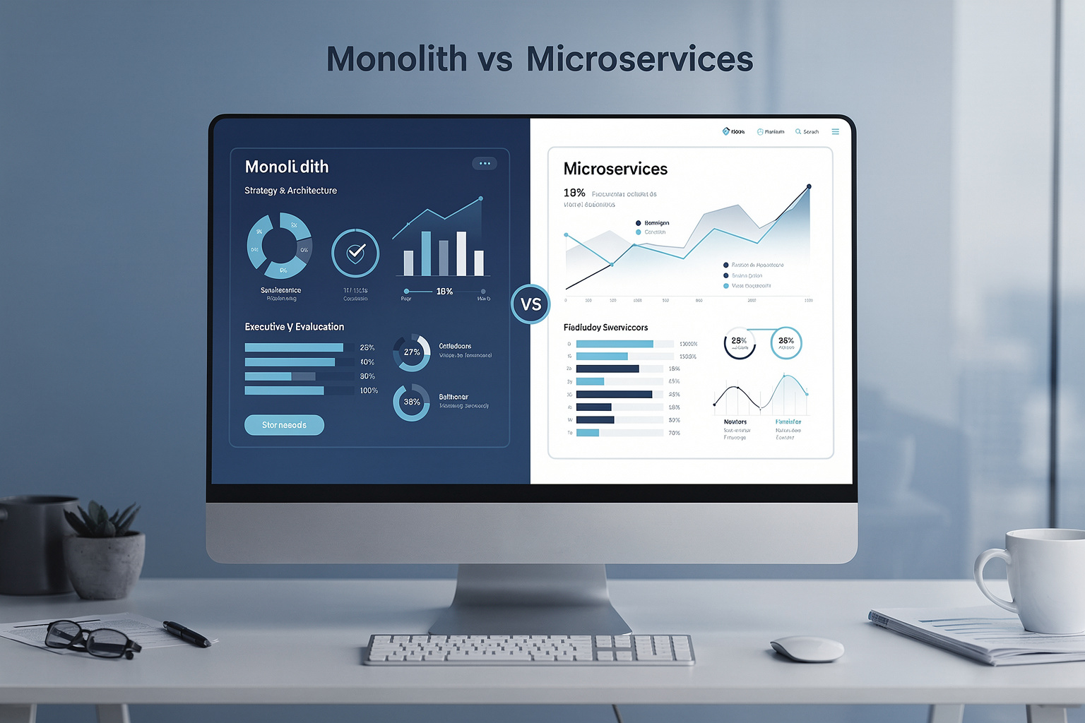 APPNEURAL Monolith vs Microservices visual
