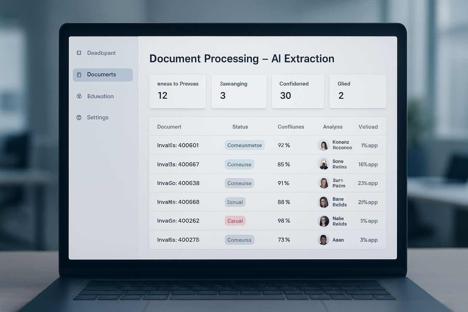 APPNEURAL document processing & ai extraction architecture visual